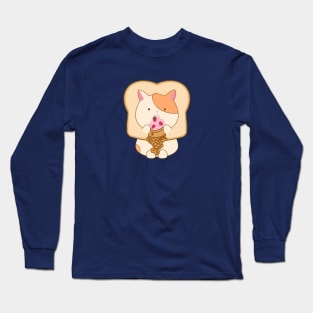 Kitty Eating Ice Cream Taiyaki Long Sleeve T-Shirt